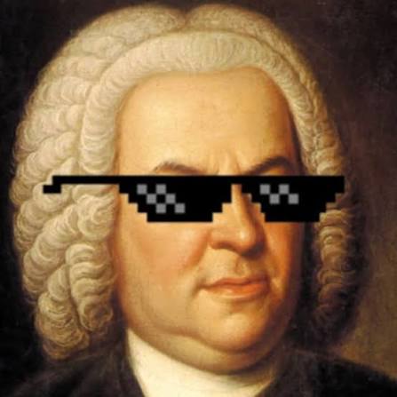 Johann Sebastian Bach wearing sunglasses